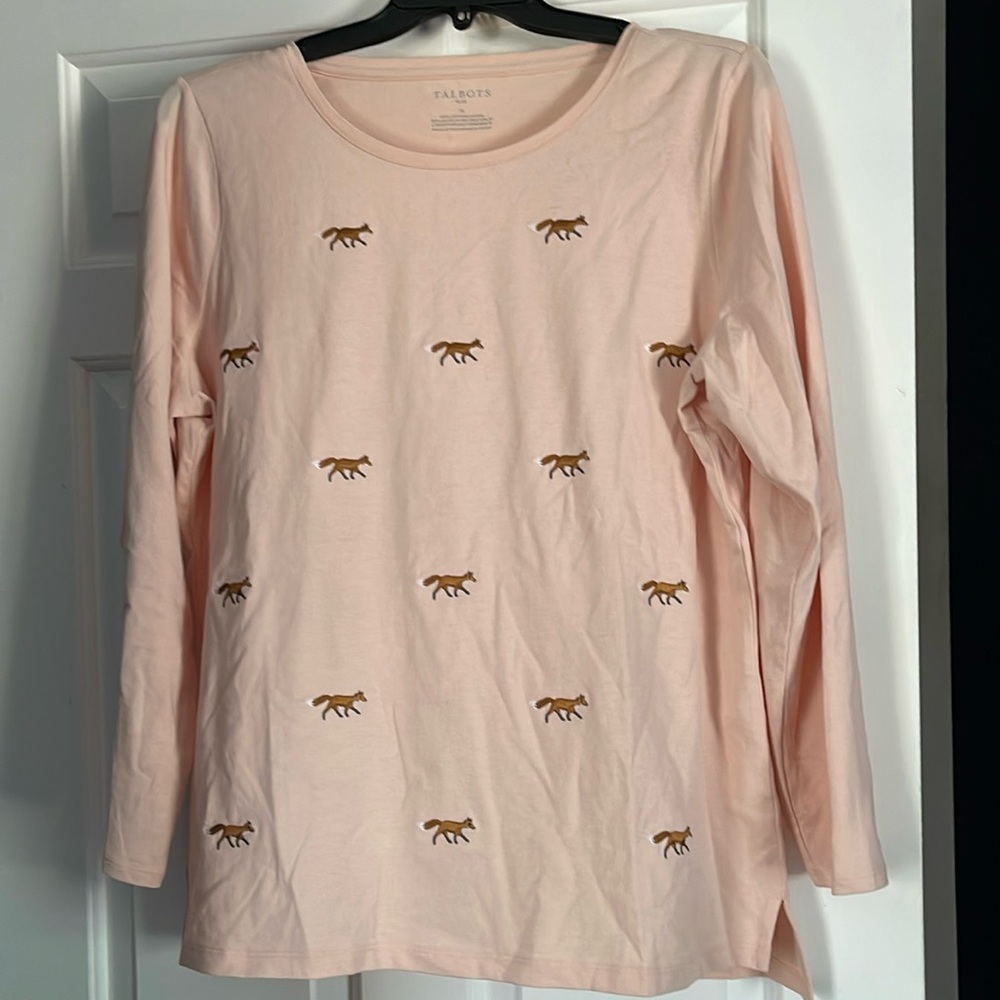 Talbots Fox Tee Size 1X